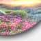 Designart - Morning with Flowers in Mountains' Landscape Photography Circle Metal Wall Art